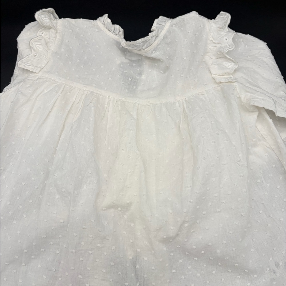 Zara Ivory Textured Blouse